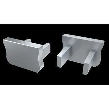 LED lišta Koncovka profilu EC-PROFIL X SILVER LACQ (12-0000-45) barva stříbrná lakovaná GXLP1458 Greenlux