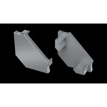 LED lišta Koncovka profilu EC-PROFIL C SILVER LACQ (12-0000-37) barva stříbrná GXLP1428 Greenlux