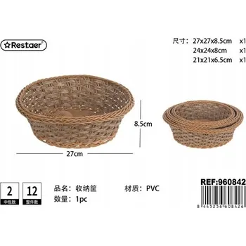 Úložný box Sada 3 kulatých úložných košů - stylové a funkční