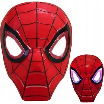 Karnevalová maska Spiderman svítící maska červená