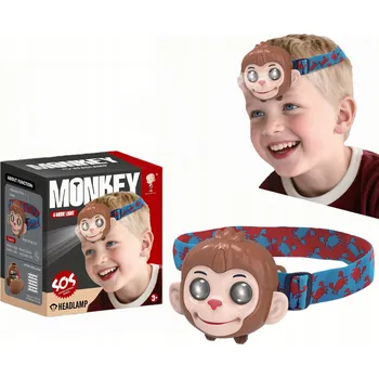 IP kamera Čelovka pro děti - opička, režimy svícení SOS, nastavitelná