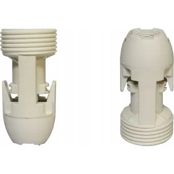 Objímka na žárovku Objímka E14 zúžené tělo, patice pro žárovku termoplast T210 BÍLÁ