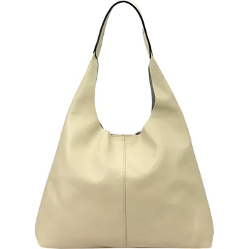 Kabelka Kožená kabelka Luka 26-082 béžová