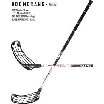 Florbalová hůl Florbalová hokejka MPS Boomerang Black Varianta: LEVÁ - levá ruka dole