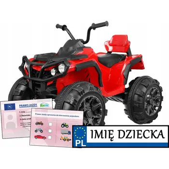 Dětské elektrovozidlo Dětská ČTYŘKOLKA ATV NA AKUMULÁTOR pro děti PĚNOVÁ KOLA ekokůže