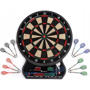 Terč na šipky Elektronický terč na šipky Meteor 4-LED + 12 šipek a zvukové efekty