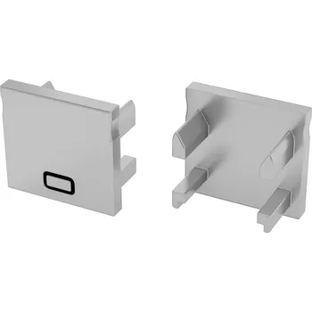 LED lišta Koncovka profilu EC-PROFIL FALCO SILVER LACQ HT (12-1035-01) barva stříbrná GXLP2463 Greenlux