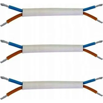 elektrický kabel Kabel kulatý 2x0,75mm2 OMY lanko ohebný BEZ POTISKU pro lampy BÍLÝ
