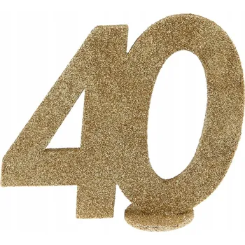 Party dekorace Dekorace na stůl Čtyřicítka zlatá 40. narozeniny