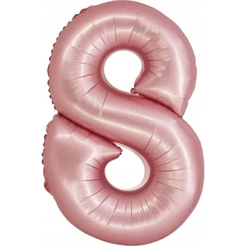 Růžový balónek s číslice 1 ks