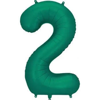 Balónek Fóliový balónek Číslice 2 - lahvově Zeleň - 86 cm