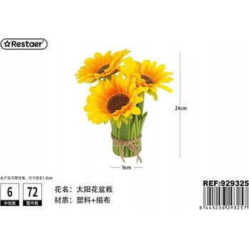 umělá květina Umělé slunečnice v květináči 19 cm - krásná dekorace