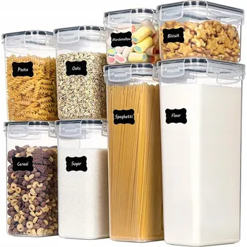 Dóza na potraviny DÓZA ZAVAŘOVACÍ SKLENICE NA TĚSTOVINY KAŠE KRABIČKY NA POTRAVINY 7 ks ZDARMA