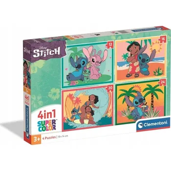 Puzzle Puzzle Super Color 4v1 Lilo & Stitch 21745 Clementoni 3+