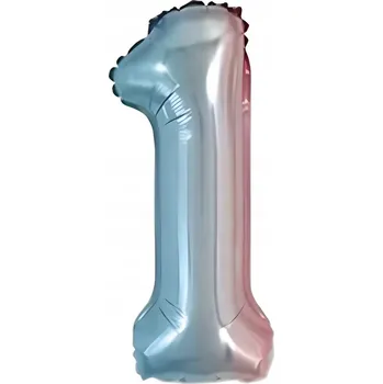 Balónek Balónek Číslice 1 Duhový 80 cm 32 palců Na Roček 1 Narozeniny Rok Hel Foliový XXL