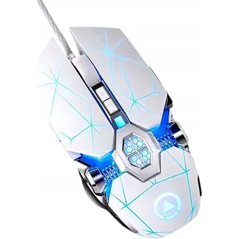 Herní myš Mechanic - Bílá/Drátová KP-37825