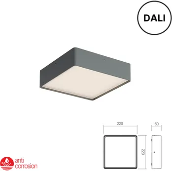 Venkovní osvětlení LED venkovní stropní svítidlo 1890 lm 2700K+3000K IP65 tmavě šedá REDO NOX 91050-DALI