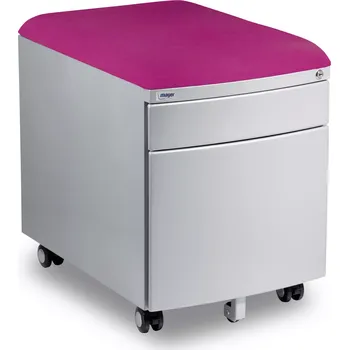 Zásuvkový kontejner Kontejner Mayer šedý - potah aquaclean Mystic růžový