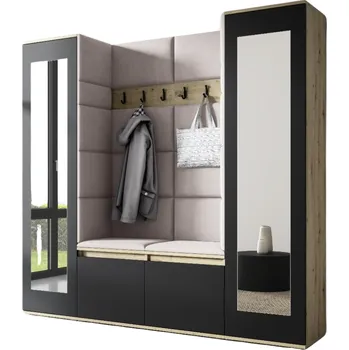 Šatní skříň Předsíňová stěna AMI 31 Bez zrcadla Bílá Azurová