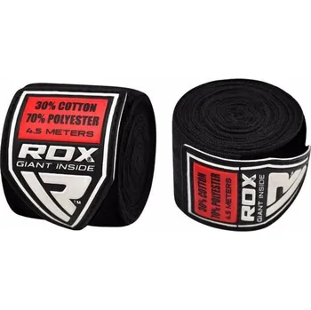 Bandáž na box a MMA Bandáže RDX HAND WRAPS 4,5M UNI Černá, Bílá, Červená