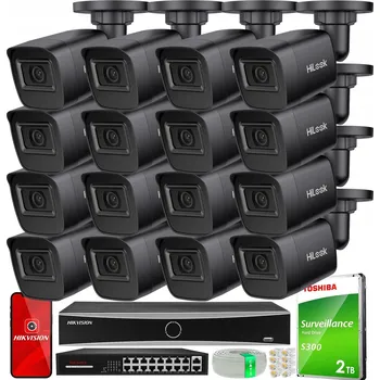 IP kamera Sada IP monitoringu 16 kamer 4MPx PoE Hikvision rekordér Acusense 2TB