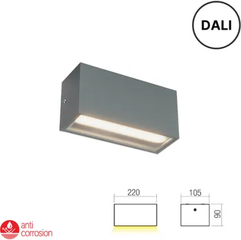 Venkovní osvětlení LED venkovní nástěnné svítidlo 852 lm 2700K+3000K IP65 antracit REDO LIMAS 91220-DALI
