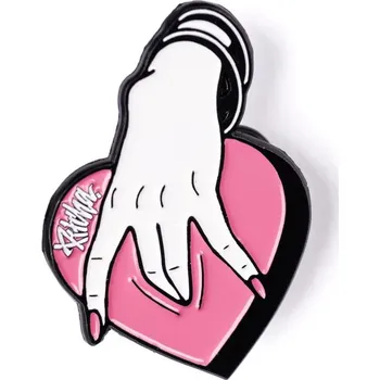 PITCHA kovový odznak HEART pink