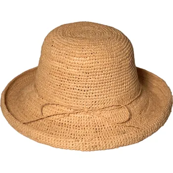 Klobouk Fiebig - Headwear since 1903 Dámský letní nemačkavý slaměný (raffie) klobouk Cloche - Crochet Cloche Velikost: Unisize (S-XL)