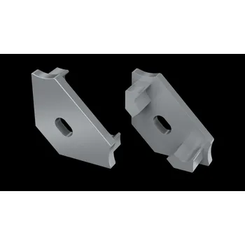 LED lišta Koncovka profilu EC-PROFIL C SILVER LACQ HO (12-0000-38) barva stříbrná lakovaná GXLP1429 Greenlux