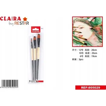 Kosmetický štětec Sada štětců na olejové barvy, 3 ks