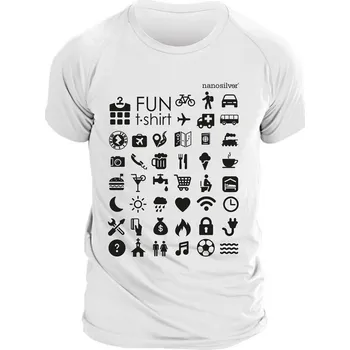 Pánské tričko NANO SILVER pánské tričko TRAVEL bílé - XL