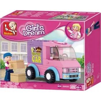 ostatní stavebnice Stavebnice Sluban Girl's dream ZMRZLINA AUTO DODÁVKA KURÝR 102 dílů