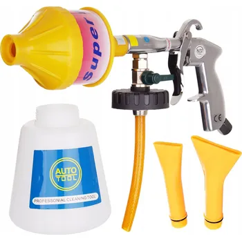 Mycí kartáč na vozidlo PNEUMATICKÁ PĚNOVACÍ PISTOLE NA MYTÍ AUT A ČIŠTĚNÍ ČALOUNĚNÍ