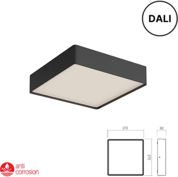 Venkovní osvětlení LED venkovní stropní svítidlo 2803 lm 2700K+3000K IP65 černá REDO NOX 91056-DALI