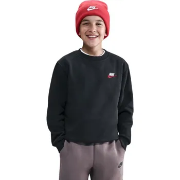 Dívčí tričko Dětská mikina Nike Sportswear Club Fleece Black FD3006 012 XS