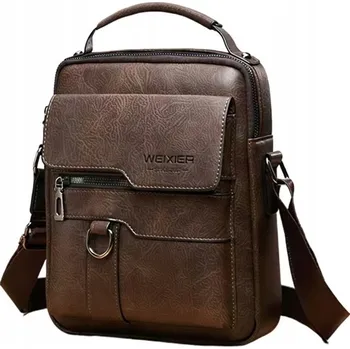 LEOOKCADIA ledvinka přes rameno pánská taška kožená hnědá