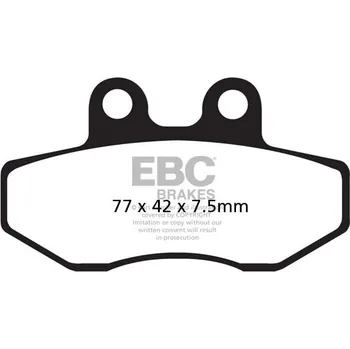 Brzdová destička Brzdové destičky EBC FA167 GAS GAS EC 50 Rookie 2001-2004