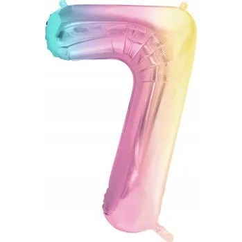 Balónek Fóliový balónek Party Deco Číslice 7 metalický vícebarevný 39