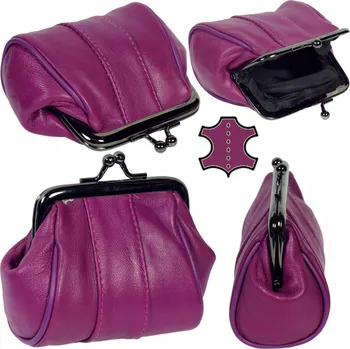 Peněženka Univerzální kožená dámská peněženka na mince s klipem - malá