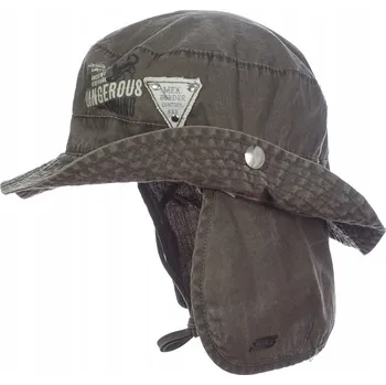 Čepice Hnědý klobouk se zavazováním a ochranou krku Doll, vel. 51