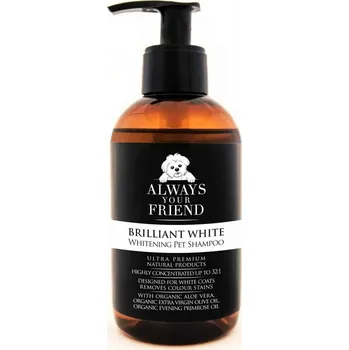 Šampon AlwaysYourFriend Brilliant White Shampoo 250 ml šampon pro rozjasnění bílé srsti 32:1
