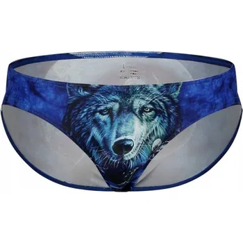 Slipy Pánské slipy s potiskem vlka - XXL