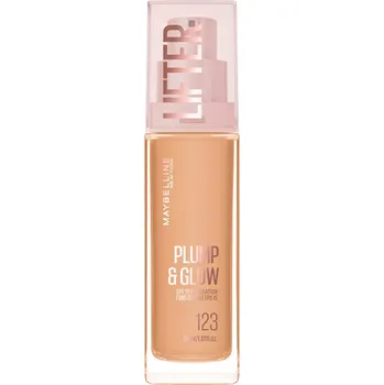 Maybelline Lifter Plump & Glow rozjasňující make-up pro přirozený vzhled 30 ml, 123