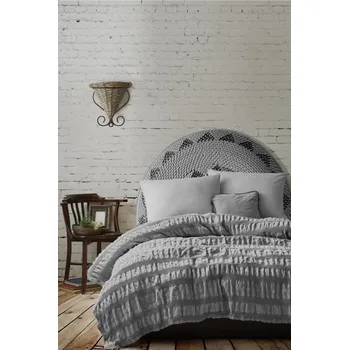 Přehoz na lůžko Přikrývka/přehoz ocelový klid, 220 x 240 cm + vyzvednutí ZDARMA