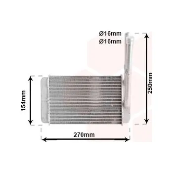 Výměník tepla Výměník tepla, vnitřní vytápění VAN WEZEL 18006132