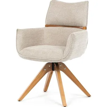 Jídelní židle Otočná jídelní židle ZANXERTOR, béžová látka + vyzvednutí ZDARMA