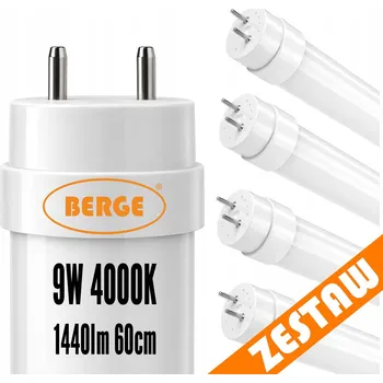 LED trubice 4x LED trubice 60cm T8 9W 1440lm 4000K - neutrální bílá
