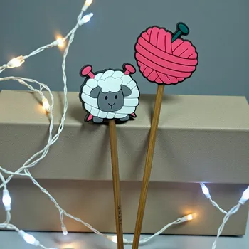 Nástroj na niť a příze Annie's Knit Zarážky na jehlice – zapletená ovce