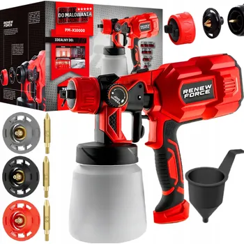 Stříkací pistole Stříkací pistole, výkonný agregát 550 W HVLP 800 ml, 3 režimy