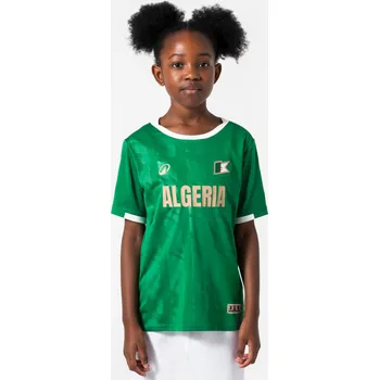 Fotbal KIPSTA Dětský fotbalový dres Alžírsko 10 LET BÍLÁ|ZELENÁ
